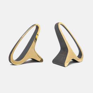 Sujetalibros de metal resistentes para estanterías, escritorio de oficina, biblioteca, decoración del hogar, organizador de libros - Product Image 1