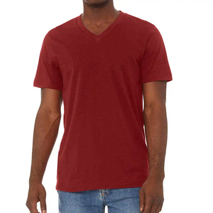 New Arrival High Quality Men's V-Neck <b>T</b>-<b>Shirts</b> <b>Polyester</b>/Cotton Fleece Regular Fit Custom Logo Color Eco-Friendly OEM Service - Product Image 4