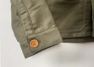 <b>Men</b> Cotton Canvas Chore <b>Jacket</b> Heavy Workwear Coat Button Front <b>Utility</b> Pockets Relaxed Fit Casual Outerwear Fall Season - Product Image 3