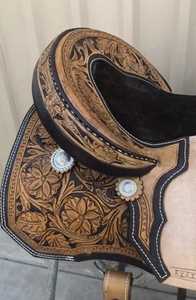 Nouvelle selle de travail Western en cuir de vachette de qualité supérieure, équipement d'équitation confortable, selle Western en cuir de style anglais - Product Image 3