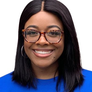 Sudadera Pretty Poodle unisex azul con gráfico de hermandad griega en chenilla, cuello redondo, estilo casual urbano premium - Product Image 2