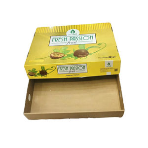 Caja Plegable Rígida de Cartón Corrugado Agrícola de 3 Capas, Personalizada, 25*25*5cm, con Recubrimiento UV, Materiales Reciclados, para Frutas Frescas - Product Image 1
