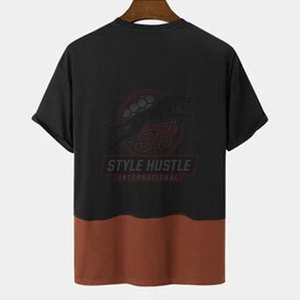 Camiseta cómoda de secado rápido 100% algodón para hombre, transpirable, de corte holgado, estampada y ecológica. - Product Image 2
