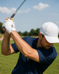 Gant de golf en cuir véritable blanc Warpro Industry, main droite, respirant, fermeture auto-agrippante, poignet réglable, unisexe, personnalisable - Product Image 6