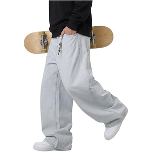 Jean décontracté ample pour homme, coupe large, style vintage, streetwear - Product Image 5