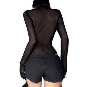 จั๊มสูทผู้หญิงแบบชิ้นเดียวผ้าตาข่ายลายผีเสื้อ แขนยาว ปักลาย ดีไซน์เซ็กซี่ รุ่นใหม่ล่าสุดสำหรับฤดูร้อน - Product Image 4