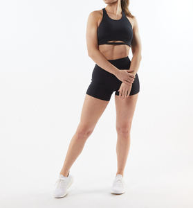 Soutien-gorge de sport dos nageur pour femme avec détails découpés, col montant, haut court extensible pour yoga et fitness - Product Image 6