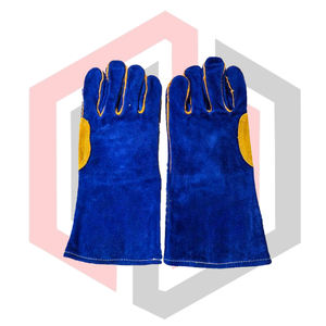 Gants de soudage en cuir bleu pour une sécurité totale, flexibles, respirants, résistants aux déchirures, isolants thermiquement - Product Image 1