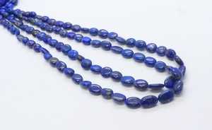 Perles ovales lisses en Lapis Lazuli naturel AAA, 6x8 MM, perles de pierre précieuse Lapis Lazuli bleu naturel, 16 pouces, perles ovales Lapis simples - Product Image 4