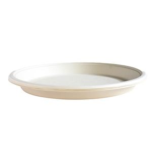 Assiettes de fête écologiques robustes en bagasse de canne à sucre, rondes de 6 pouces, pour mariages et traiteurs, vaisselle jetable - Product Image 3