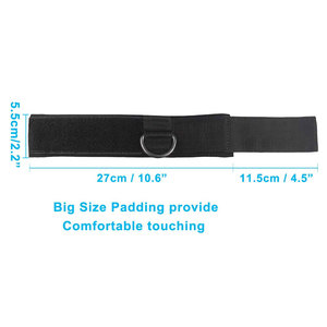 Black Nylon <b>Ankle</b> Straps with D-Ring for Fitness Exercise Comfortable <b>Support</b> All Seasons Use - Product Image 3