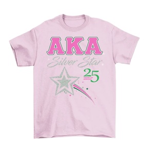 T-shirt graphique étoile argentée pour femme, imprimé sérigraphié, en coton doux, décontracté, tendance, pour tous les jours - Product Image 1