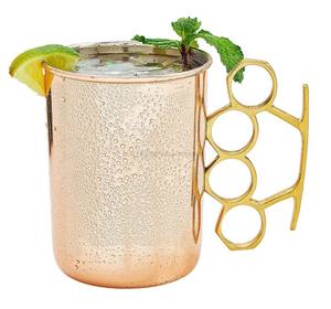 Taza de Cobre Puro con Asa de Latón, Último Modelo, Capacidad Estándar, Apta para Alimentos, Estilo de Vida Saludable, Elección del Médico - Product Image 1