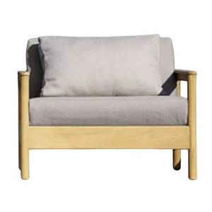 Ensembles de jardin très demandés : Canapé en bois massif avec coussins gris foncé pour mobilier de jardin, d'hôtel et de salon - Product Image 3