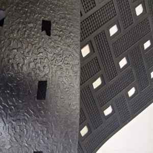 แผ่นรองกันลื่นแบบเป็นมิตรกับสิ่งแวดล้อม ทนทาน กันลื่น ซักล้างได้ ยางสีดำ ดีไซน์ลายไม้ปาร์เก้ แบบกล่อง หนา 5 มม. ขนาด 25x75 ซม. - Product Image 2