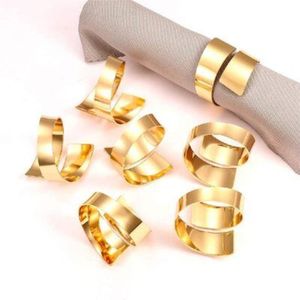 Anillos de Servilleta de Latón Personalizados, Porta Servilletas de Metal Dorado de Diseño para Eventos de Boda y Decoración de Mesa de Hotel de Lujo - Product Image 3