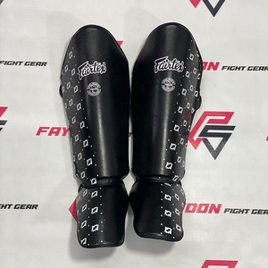 Último Modelo de Equipo de Protección para Entrenamiento de Kickboxing, Protectores de Tibia Fairtex Rosas, Logotipo Personalizado, Protectores de Pierna de Cuero Profesionales para Muay Thai - Product Image 2