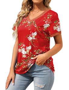 Camisetas con Cuello en V 100% Poliéster para Sublimación, Blusas Lisas de Talla Grande para Mujer, Camisetas de Sublimación para Mujer, Talla OEM - Product Image 4