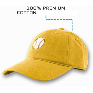 Casquettes de baseball pour hommes, couleur jaune, coton lavé, ajustées, unisexes, pour matchs de baseball - Product Image 6