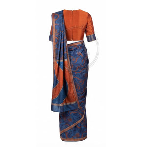 Sari élégant pour femmes, robe ethnique indienne drapée, vêtements traditionnels ornés, pour mariage, réception, festival, fête - Product Image 4