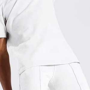 Ensemble de t-shirts à manches courtes pour hommes, bleu marine, col rond, coupe ample, décontracté, respirant, 100% coton jersey tricoté, imprimé à motifs - Product Image 4