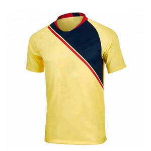 Camiseta Deportiva Sublimada Personalizada, Amarilla y Azul Marino, con Panel Diagonal, Jersey de Equipo - Product Image 6