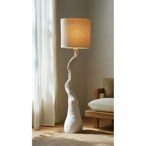 โคมไฟตั้งพื้นทรงโมเดิร์น ทำจากกระดาษมาเช่สีน้ำตาลคุณภาพดี ให้แสงสว่างสูง เป็นมิตรกับสิ่งแวดล้อม ใช้หลอดไฟ LED G9 โครงเหล็กทำมือ - Product Image 2