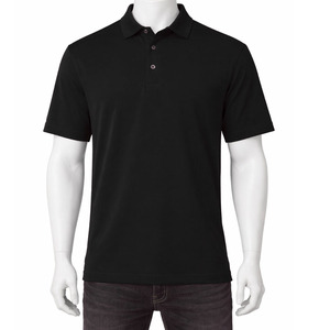 Regular Fit Short Sleeve Cotton Jersey Polo Solid Color Summer Wear Ribbed Collar Cuffs Men's Polo Shirts - Product Image 1