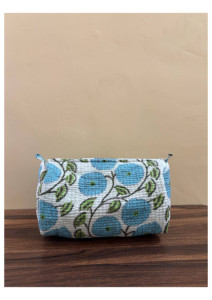 Trousse de Maquillage Matelassée en Coton Imprimée à la Main, Organisateur de Cosmétiques de Voyage, Lot de 3 Pochettes, Prix de Gros - Product Image 2