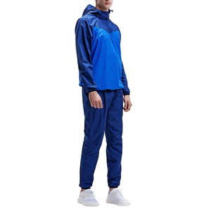 Ensemble de combinaison de sauna à capuche pour homme, noir et argent, en fibre de polyéthylène, taille à cordon de serrage, pour toutes les saisons - Product Image 6