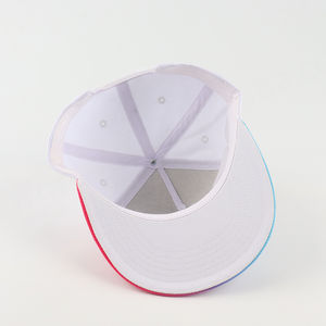 หมวกแก๊ปฮิปฮอปแบบสแนปแบ็ค 5 แผง ปักโลโก้ซิลิโคนสองสี ผ้าฝ้าย 100% ทรงแบน สำหรับทุกเพศ สวมใส่สบายๆ สำหรับเล่นกีฬา - Product Image 5