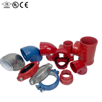Raccords de tuyauterie rainurés en fonte ductile flexibles pour systèmes d'extinction d'incendie et de protection incendie de la marque Jiagu