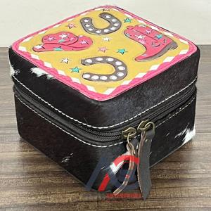 Nuevo Estuche Portátil de Cuero Genuino para Joyas, Hecho a Mano, con Cierre de Cremallera, Mini Estuche de Viaje para Guardar Joyas - Product Image 1