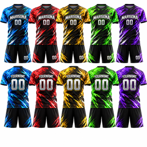 Uniforme de Fútbol Ligero Personalizado para Jóvenes, Conjunto de Camiseta y Pantalones Cortos de Fútbol Sublimados para Niños, Fabricante de Ropa Deportiva para Equipos OEM ODM - Product Image 2