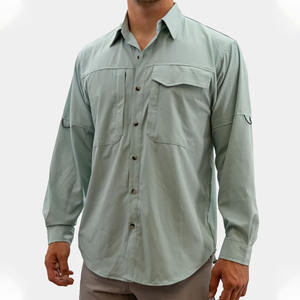 Camisa de Caza y Pesca para Hombre, Manga Larga, Transpirable, de Poliéster, Estilo Safari, con Estampado Invernal 50 Front - Product Image 2