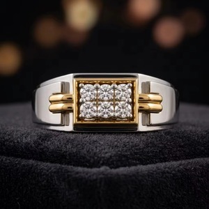 Statement Luxury <b>Men</b>’s <b>Ring</b> Featuring Precision-Set Round Diamonds - Product Image 1