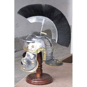 Casco Romano Medieval de Acero Personalizado Centurion Armor con Pluma Negra Electrochapada, Hecho a Mano, Larga Duración, Regalo de Navidad - Product Image 3
