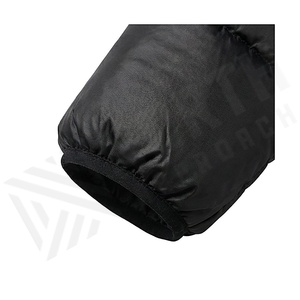 Hooded Quilted Waterproof <b>Bubble</b> Jacket Black Full Sleeve Winter Windproof Cotton Shell Knitted Fabric Polyester Filling Stand - Product Image 6