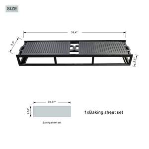 Juego de Utensilios de Cocina Duraderos para Exteriores, Soporte de Parrilla de Hierro Negro con Sartenes de Hierro Fundido Esmaltado - Product Image 5