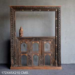 Comptoirs de réception commerciaux en bois de style vintage moderne, finition riche, décoration modulable, MOQ 1 conteneur seulement - Product Image 4