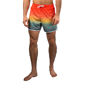 กางเกงขาสั้นออกกำลังกาย MMA สำหรับผู้ชาย ผ้า Oxford ผสม Spandex/Polyester เป็นมิตรกับสิ่งแวดล้อม กันลม ระบายอากาศ แห้งเร็ว ป้องกันกลิ่น เอวกลาง ซิปหน้า - Product Image 1