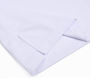 White Short Sleeve T-<b>Shirt</b> With Pink Stripes On Sleeves Polyester Material Lightweight Sports Wear - Product Image 3