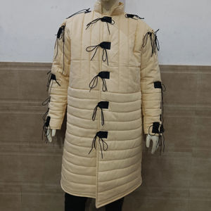 Abrigo Gambeson Medieval Unisex, Grueso y Acolchado, Largo, de Manga Larga, Chaqueta de Armadura Histórica, 100% Algodón, para Invierno y Reenactamiento - Product Image 1