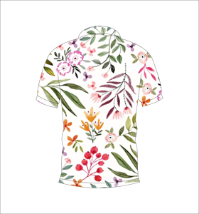 เสื้อโปโลลายใบไม้เขตร้อนแบบกำหนดเอง เนื้อผ้าระบายอากาศ น้ำหนักเบา เหมาะสำหรับทีมกอล์ฟ แขนสั้น ลายพิมพ์แบบซับลิเมชั่น - Product Image 3