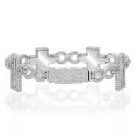 Bracelet Hip Hop en Moissanite Diamant VVS, Bijou de Luxe Iced Out pour Hommes, Style Rapper Streetwear, Meilleures Ventes