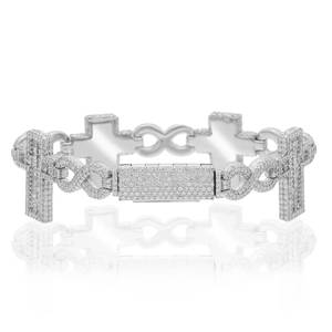 Bracelet Hip Hop en Moissanite Diamant VVS, Bijou de Luxe Iced Out pour Hommes, Style Rapper Streetwear, Meilleures Ventes - Product Image 2