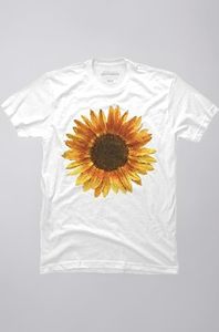 Camiseta de Algodón de Manga Corta para Mujer, Estilo Casual, Transpirable, con Estampado de Girasoles, Corte Ajustado, Retro, para Verano - Product Image 2