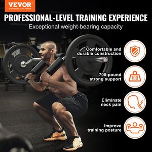 Barra per Squat in Acciaio da 20kg con Diametro di 28mm e Cuscinetti di Sicurezza per Spalle, Capacità 700 LBS - Product Image 2