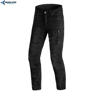 Men's Motorcycle Safety Jeans Aramid Reinforced Denim Riding Pants with CE <b>Knee</b> Protectors - Product Image 2
