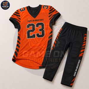 Ensemble d'uniformes de football américain personnalisés, maillot en mesh respirant, pantalon rembourré, vêtements de sport pour équipe, vêtements de performance pour entraînement et matchs - Product Image 3